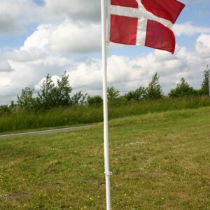 Glasfiber flagstang 3 meter med betonfod / kliksystem