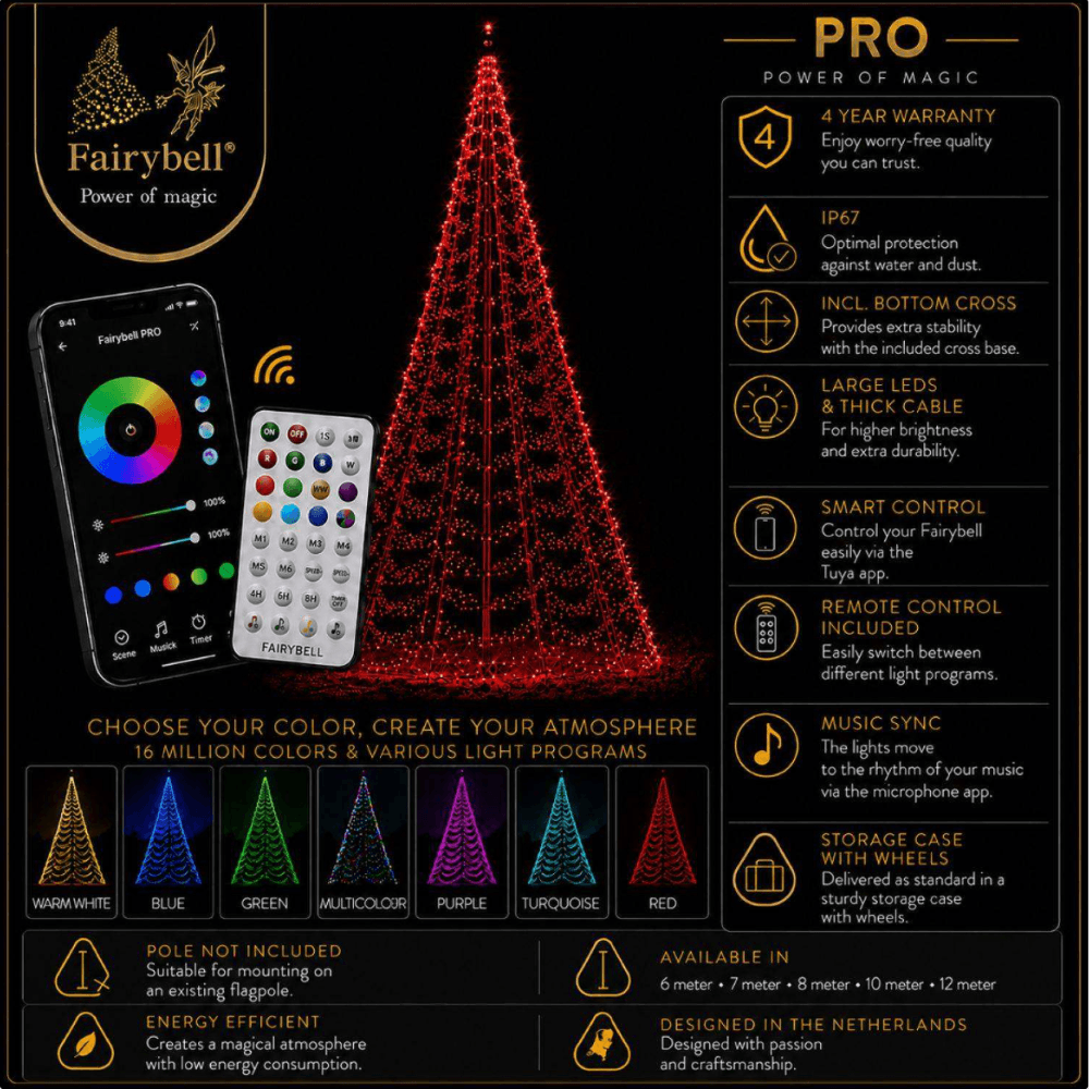 Fairybell Pro 12 meter med 2048 LED Smart Magic - Billede 3